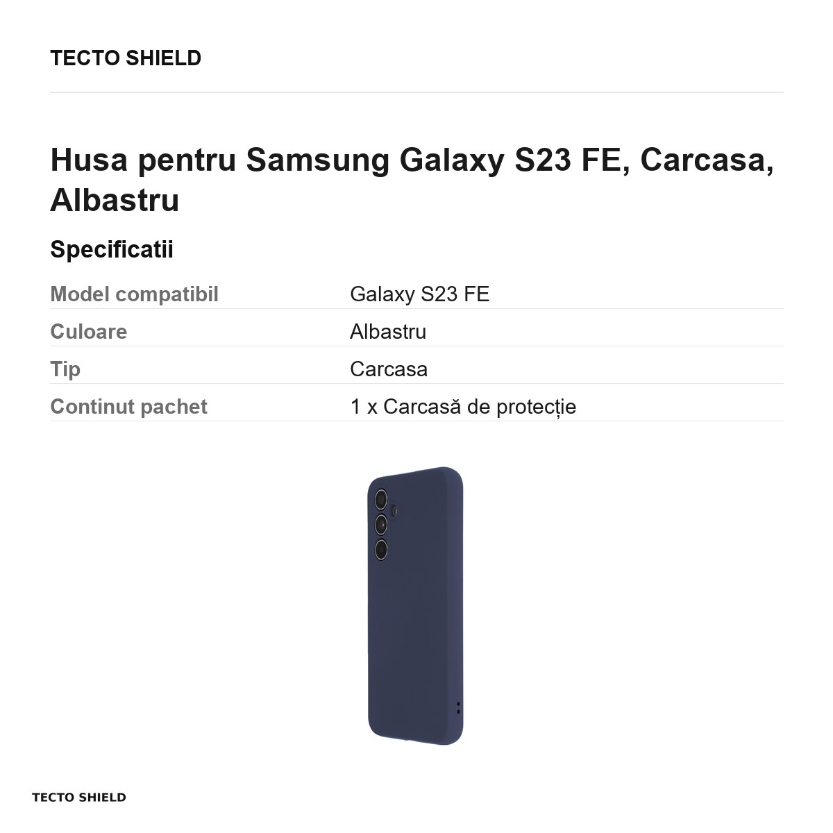 Husa Silicon Soft pentru Samsung Galaxy S23 FE, Carcasa, Albastru [3]