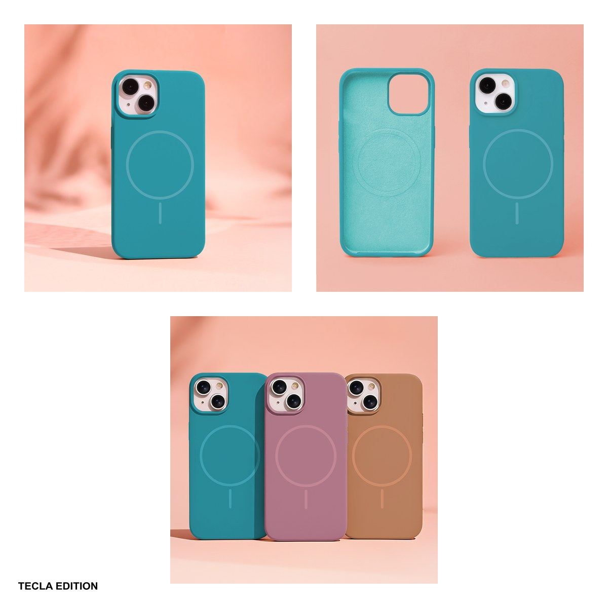 Husa Silicone Thin Mag pentru Apple iPhone 15, Carcasa magnetica, Albastru [5]