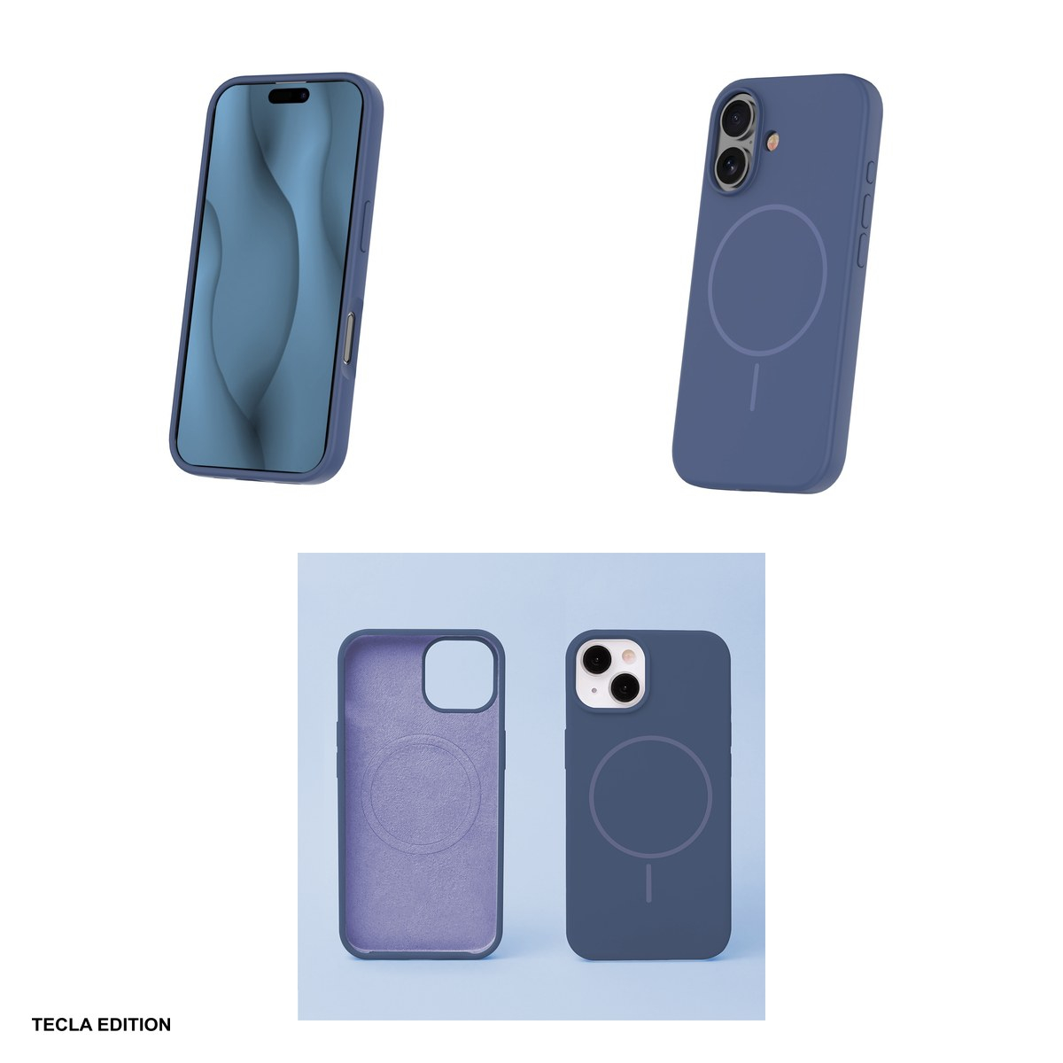 Husa Silicone Thin Mag pentru Apple iPhone 16, Carcasa magnetica, Albastru [4]