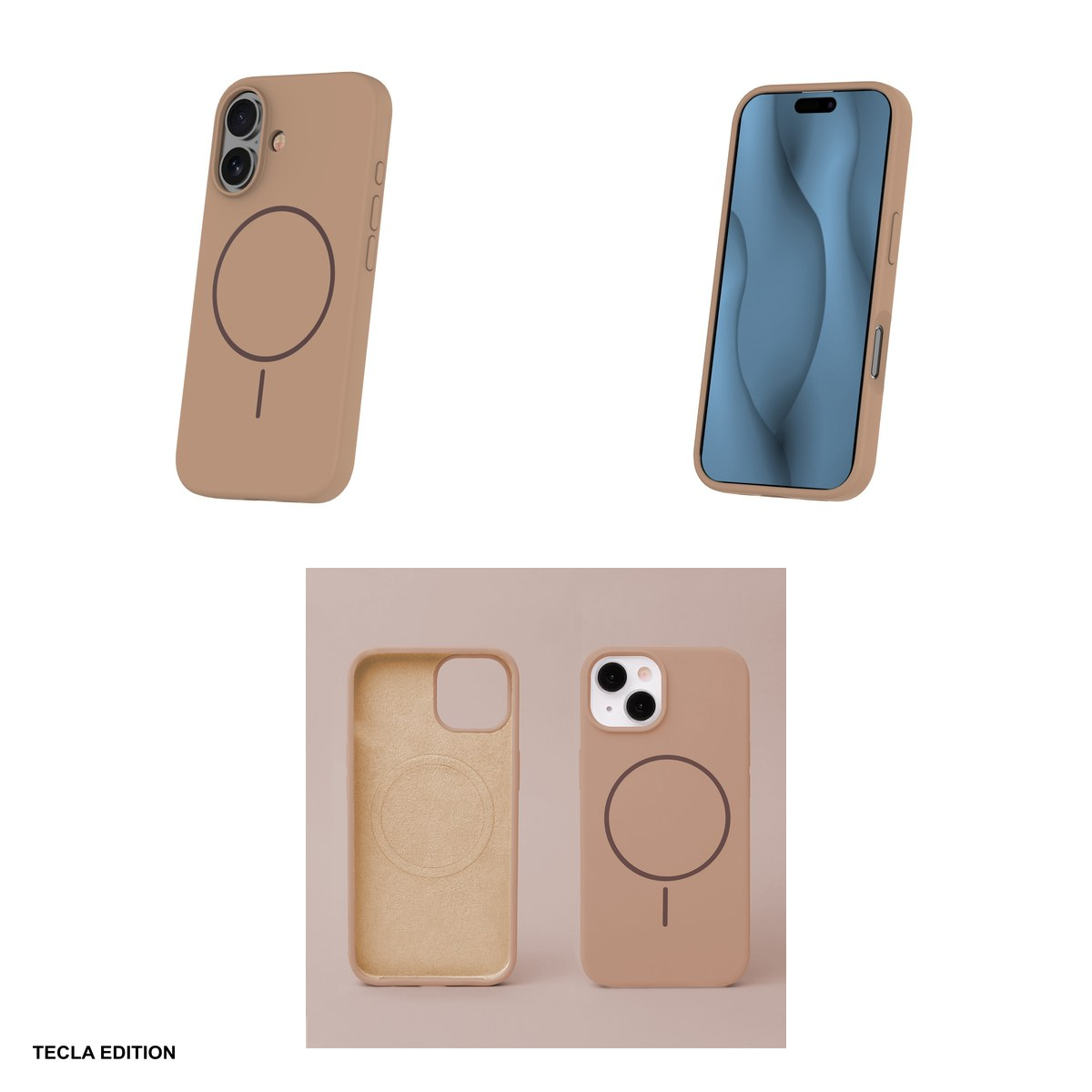 Husa Silicone Thin Mag pentru Apple iPhone 16e, iPhone 17e, Carcasa magnetica, Maro [4]