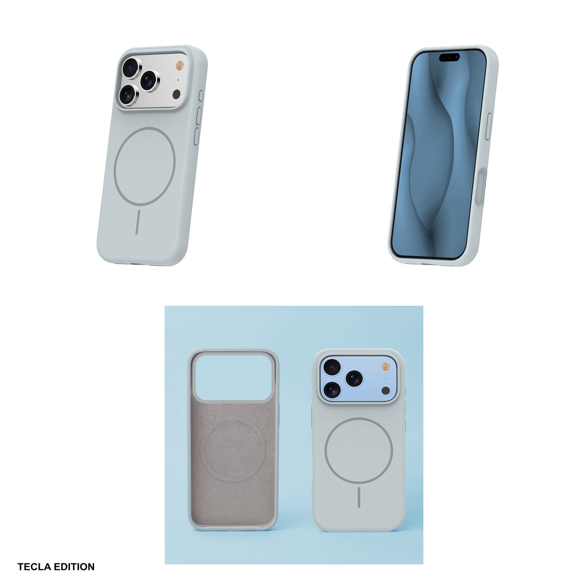 Husa Silicone Thin Mag pentru Apple iPhone 17 Pro, iPhone 18 Pro, Carcasa magnetica, Argintiu [4]