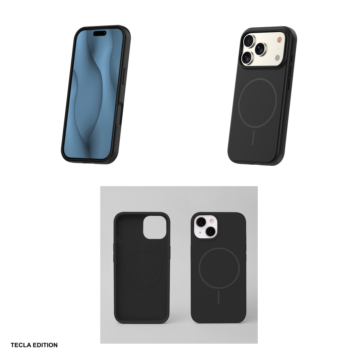 Husa Silicone Thin Mag pentru Apple iPhone 17 Pro, iPhone 18 Pro, Carcasa magnetica, Negru [4]