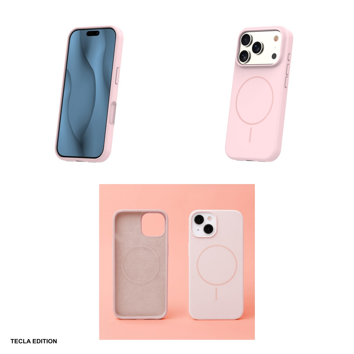 Husa Silicone Thin Mag pentru Apple iPhone 17 Pro, iPhone 18 Pro, Carcasa magnetica, Roz [4]