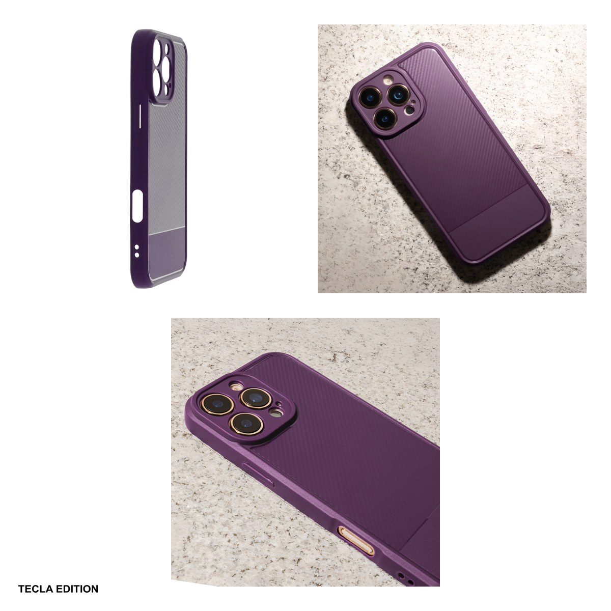 Husa Simple Carbon pentru Apple iPhone 17 Air, Carcasa, Mov [4]