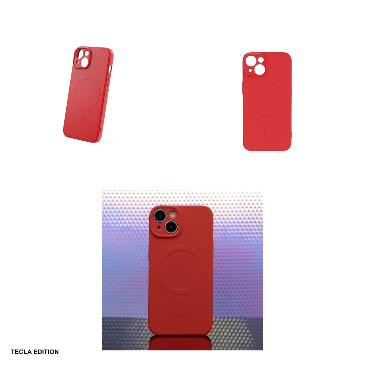 Husa Simple Color Mag pentru Apple iPhone 15, Carcasa magnetica, Rosu [4]
