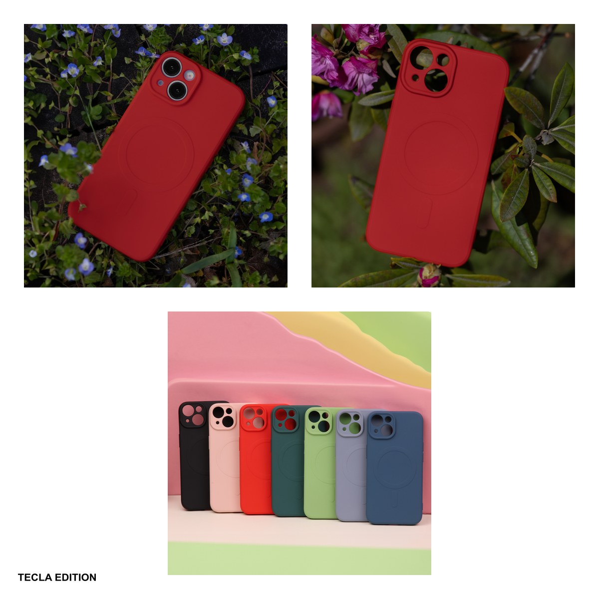Husa Simple Color Mag pentru Apple iPhone 15, Carcasa magnetica, Rosu [5]