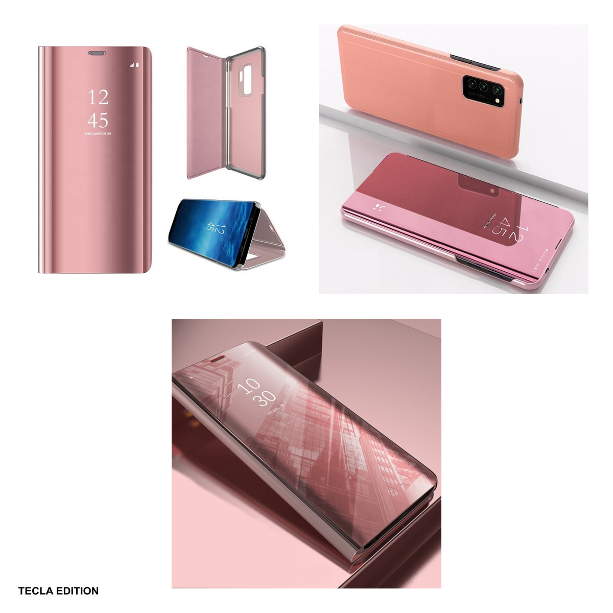 Husa Smart Clear View pentru Samsung Galaxy S23 FE, Carcasa, Roz [4]