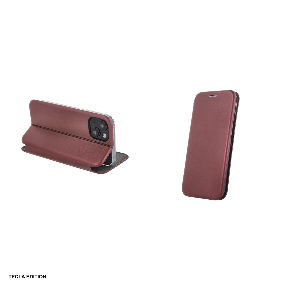 Husa Smart Diva pentru Apple iPhone 16e, iPhone 17e, tip carte cu inchidere magnetica, Visiniu [5]