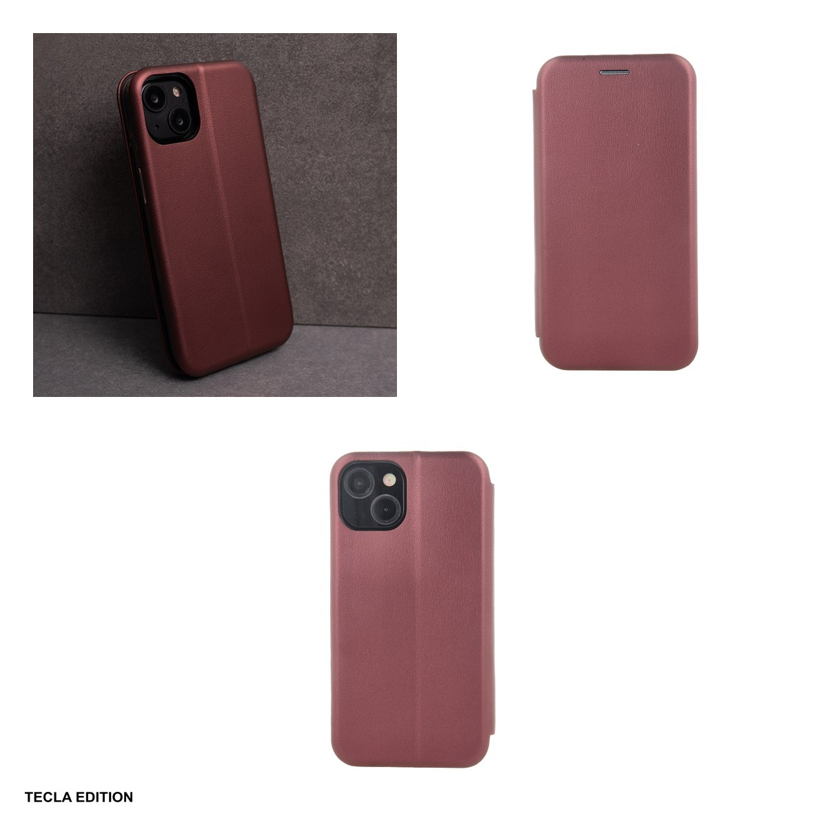 Husa Smart Diva pentru Xiaomi Redmi 15 5G, Redmi 15 4G EU, tip carte cu inchidere magnetica, Visiniu [4]