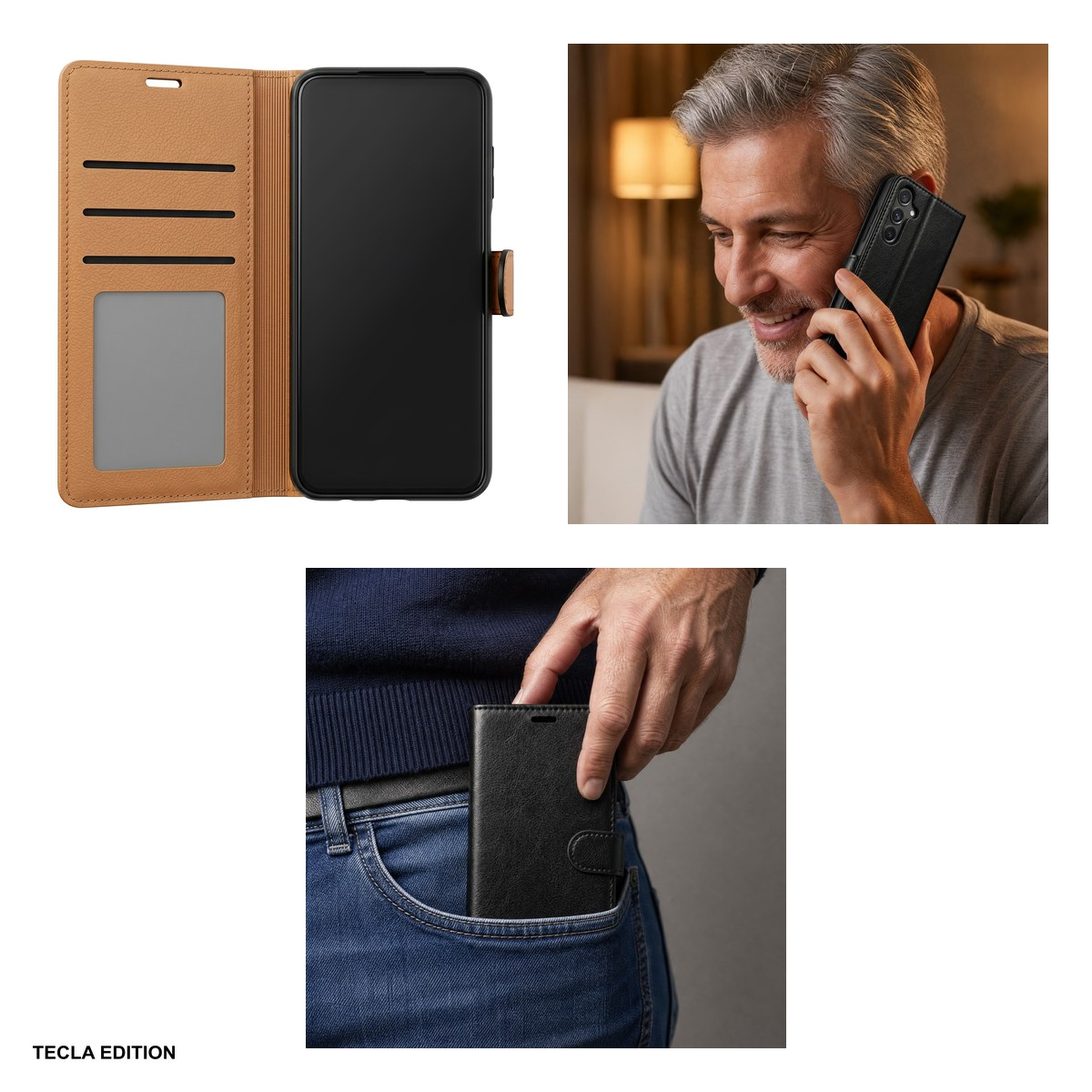 Husa Smart Luxe leather pentru Honor 400 Lite, tip carte cu inchidere magnetica, Negru [7]