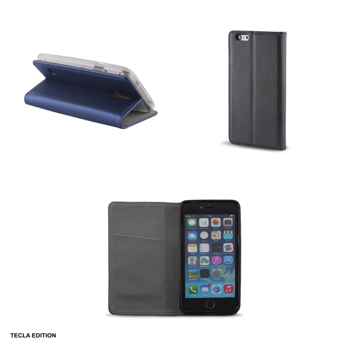 Husa Smart Magnet pentru Samsung Galaxy A71 4G, tip carte cu inchidere magnetica, Negru [4]
