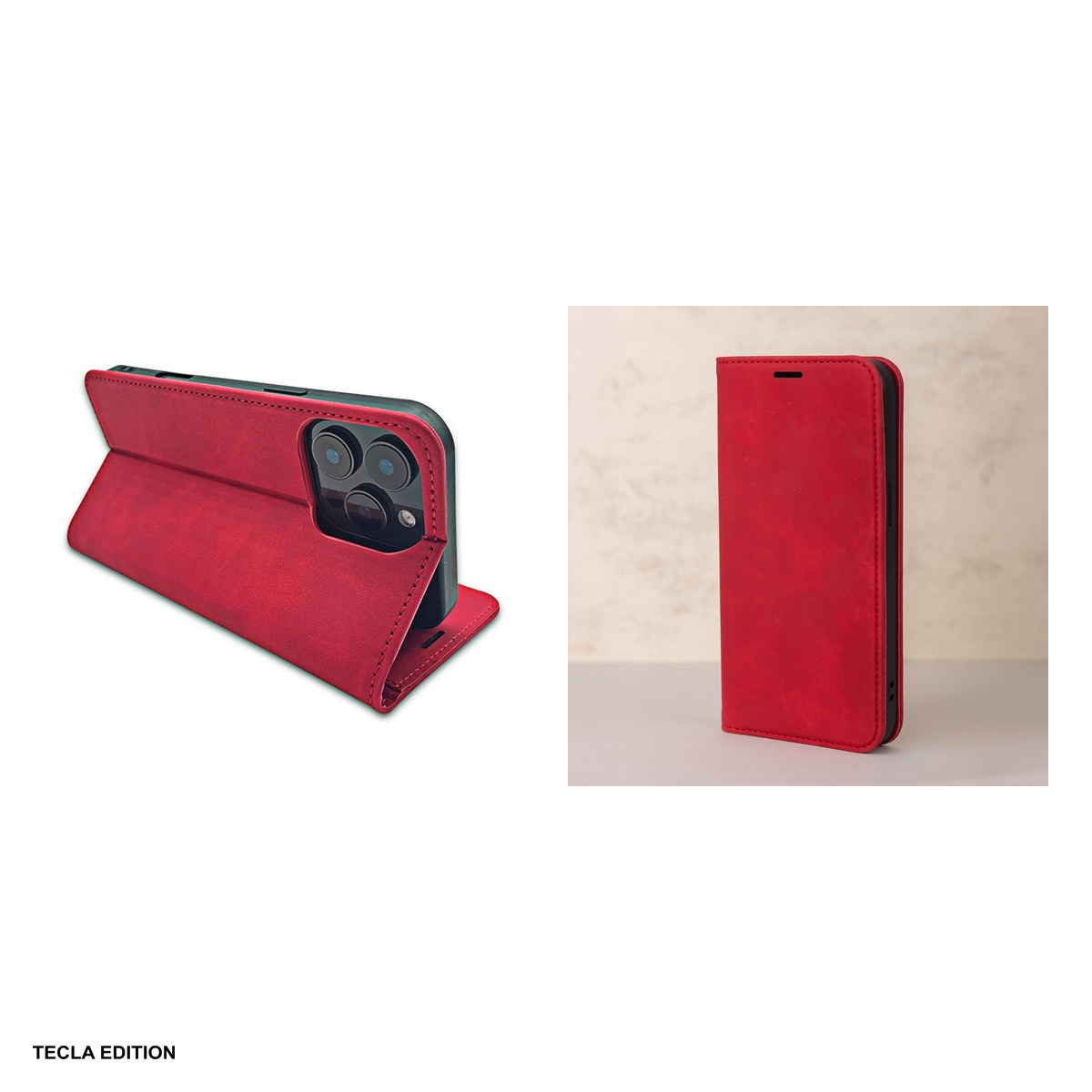 Husa Smart Suede pentru Samsung Galaxy S25 Ultra, tip carte cu inchidere magnetica, Rosu [5]