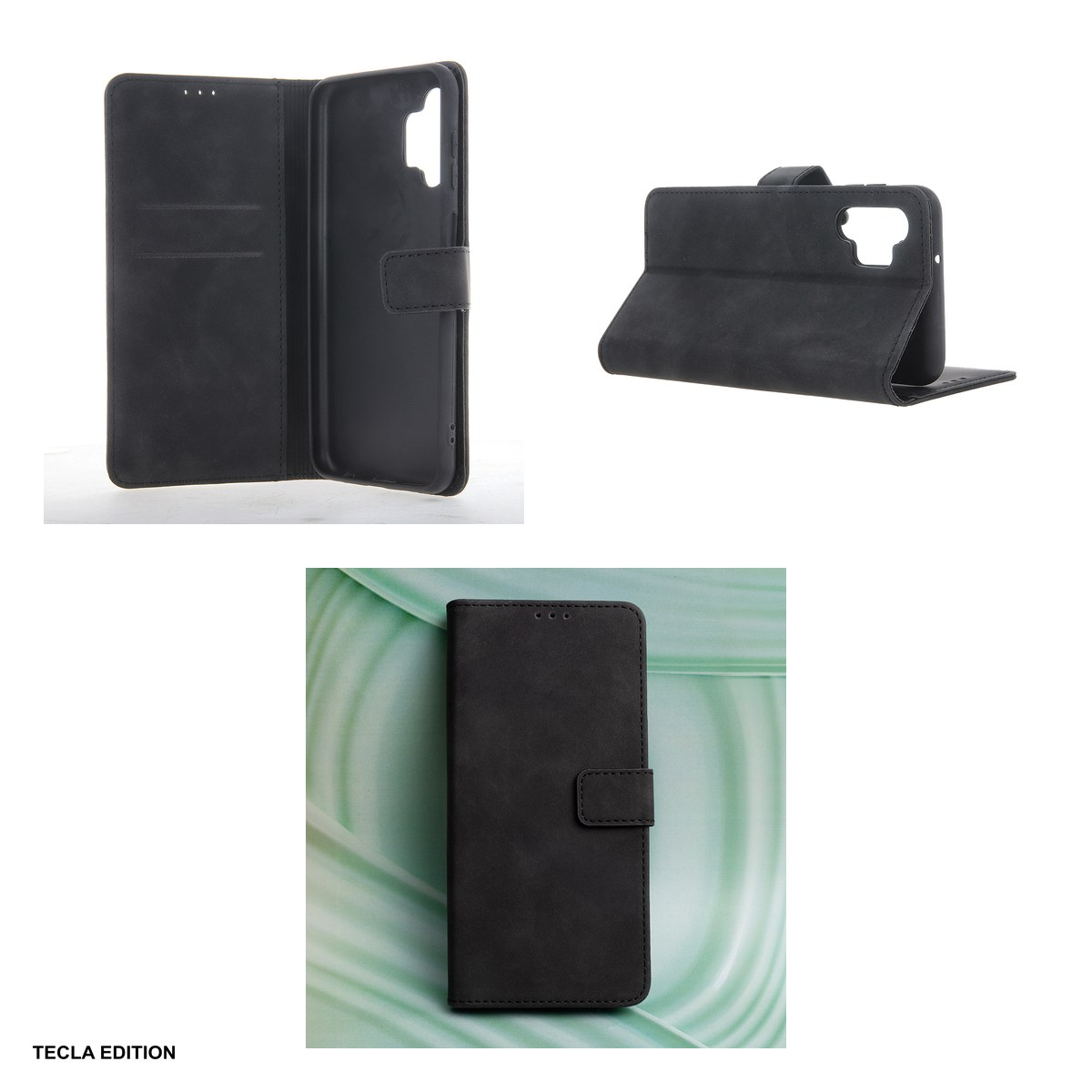 Husa Smart Velvet pentru Xiaomi Redmi A5 Global, tip carte cu inchidere magnetica, Negru [5]