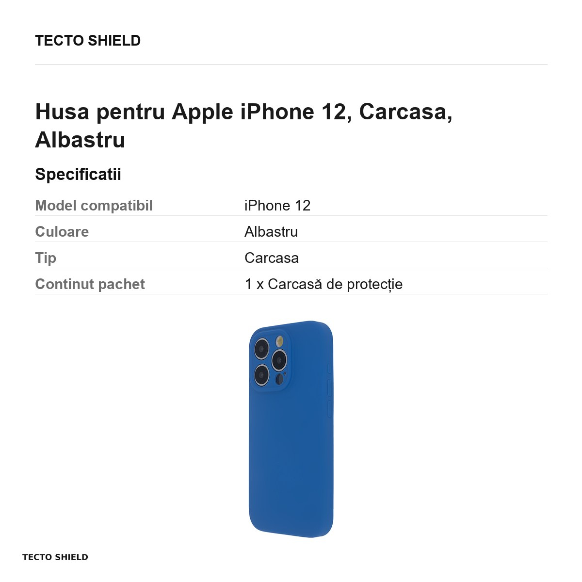 Husa Soft Touch Mag cobalt pentru Apple iPhone 12, Carcasa, Albastru [3]