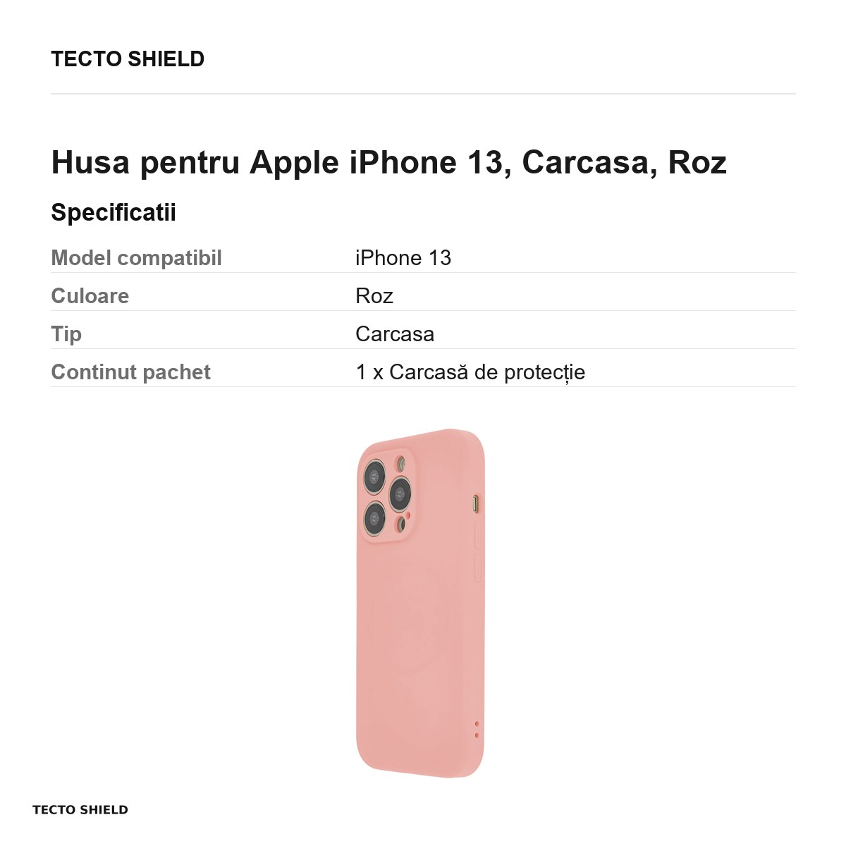 Husa Soft Touch Mag pastel pentru Apple iPhone 13, Carcasa, Roz [3]