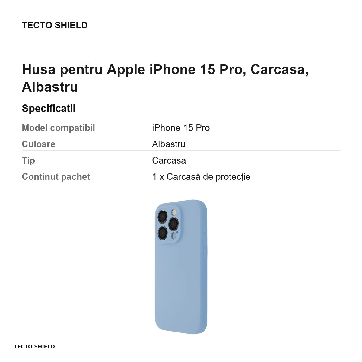 Husa Soft Touch Mag pastel pentru Apple iPhone 15 Pro, Carcasa, Albastru [3]