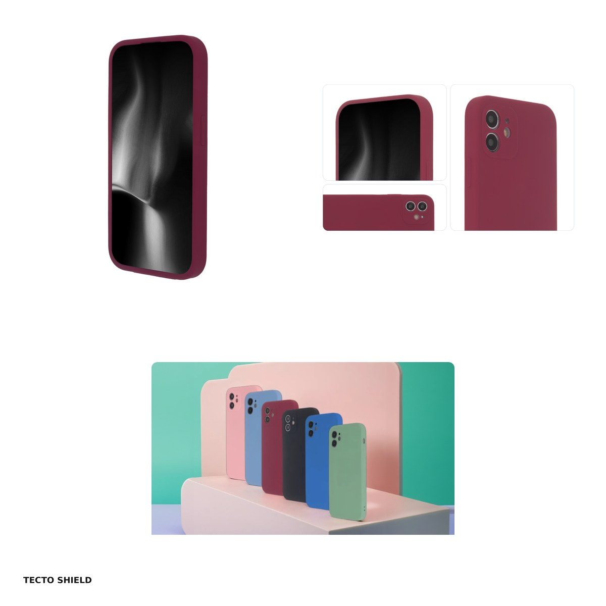 Husa Soft Touch Mag pentru Apple iPhone 12, Carcasa, Visiniu [4]