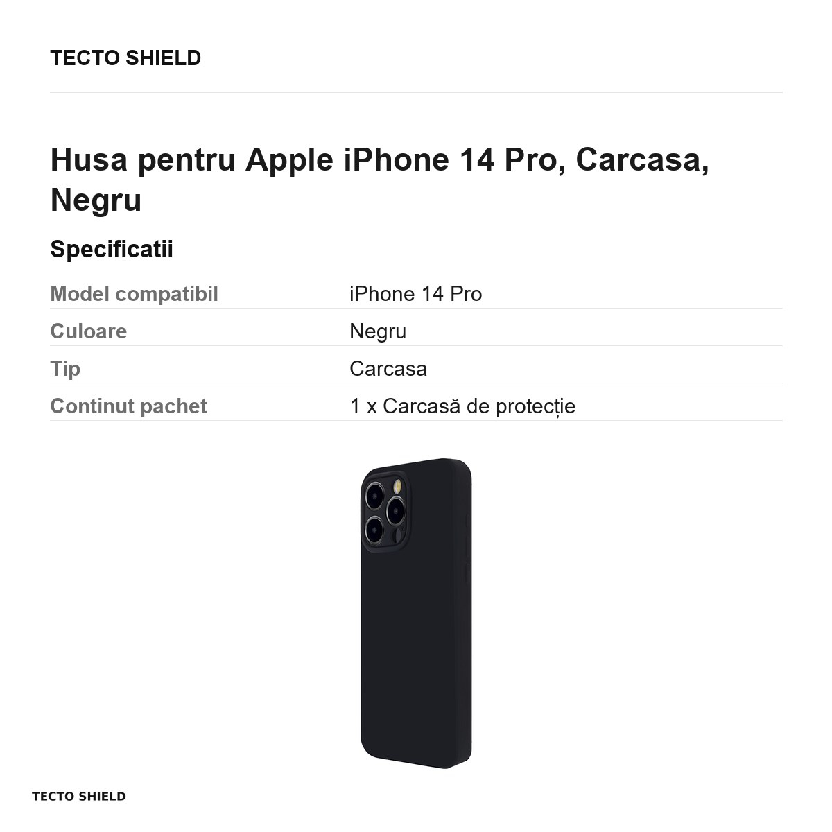 Husa Soft Touch Mag pentru Apple iPhone 14 Pro, Carcasa, Negru [3]