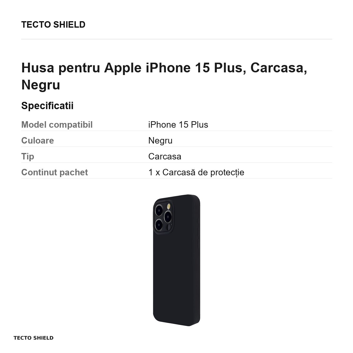 Husa Soft Touch Mag pentru Apple iPhone 15 Plus, Carcasa, Negru [3]