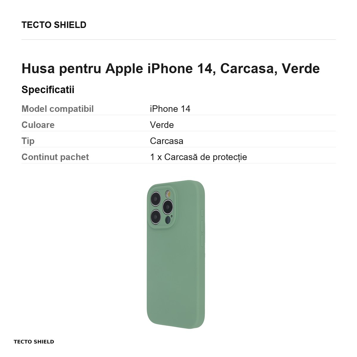 Husa Soft Touch Mag pistachio pentru Apple iPhone 14, Carcasa, Verde [3]