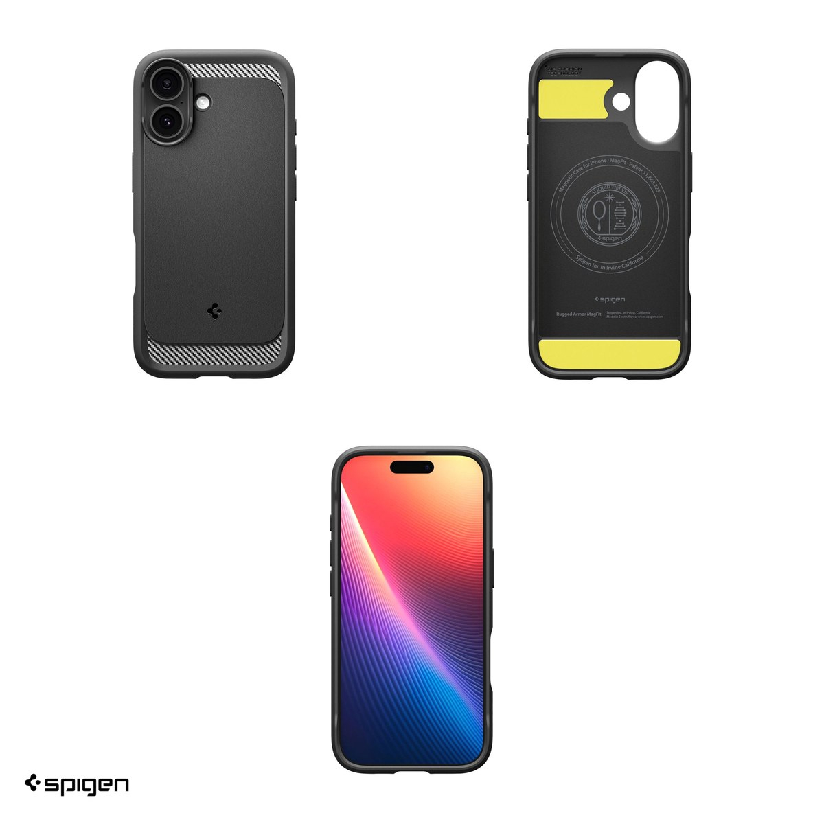 Husa Spigen Rugged Armor Mag pentru iPhone 17, Carcasa magnetica, Negru [4]
