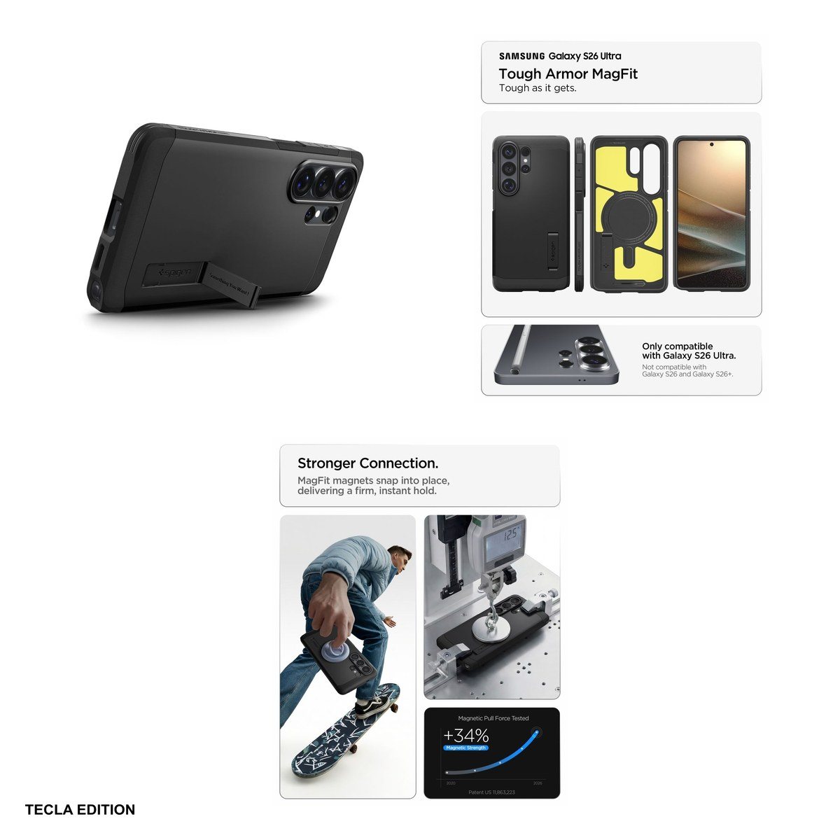 Husa Spigen Tough Armor Mag pentru Samsung Galaxy S26 Ultra, Carcasa, Negru [6]