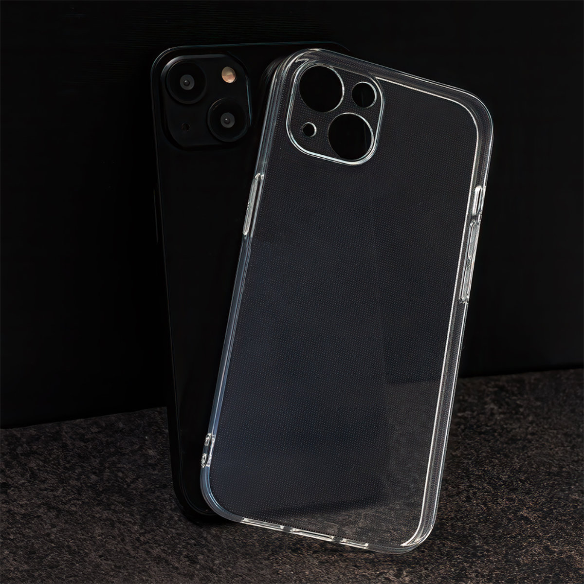 Husa subtire 2 mm, compatibila cu iPhone 12 Pro Max, din TPU flexibil, personalizabila, aspect solid, transparenta [4]