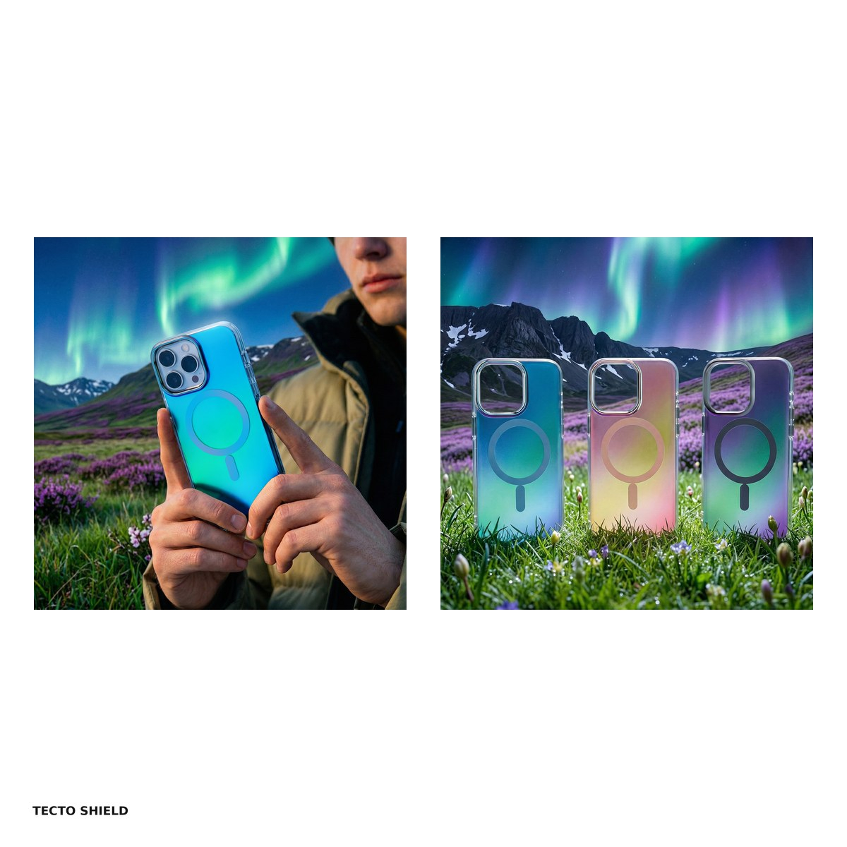 Husa Tecto Shield Aurora pentru Apple iPhone 14 Pro, Carcasa magnetica, Albastru [9]