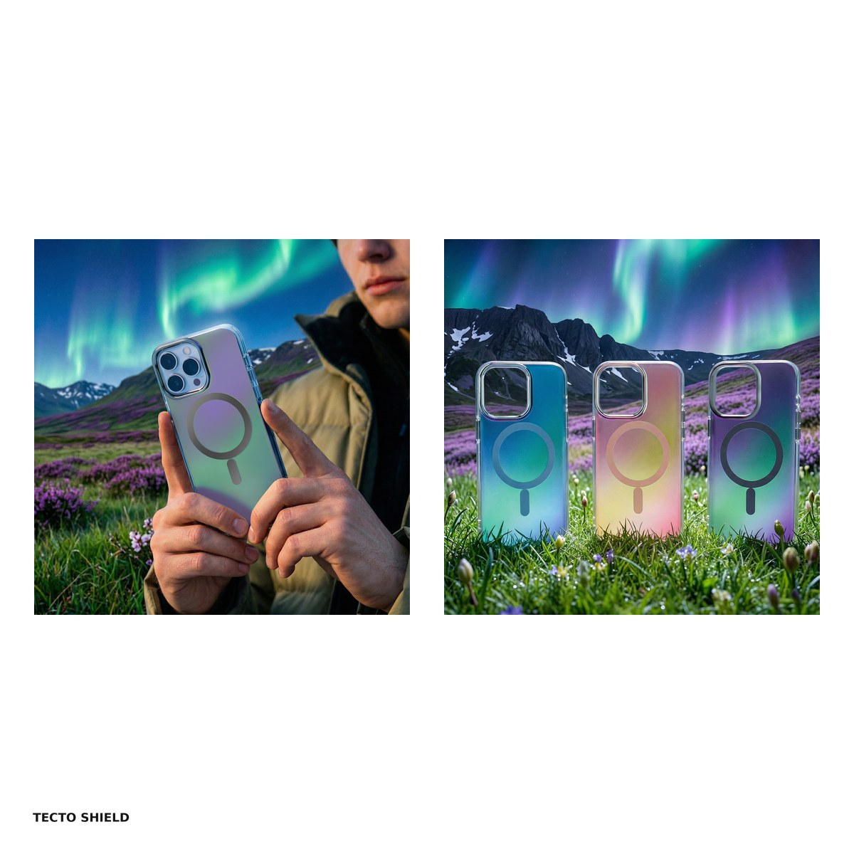 Husa Tecto Shield Aurora pentru Apple iPhone 14 Pro, Carcasa magnetica, Gri [9]