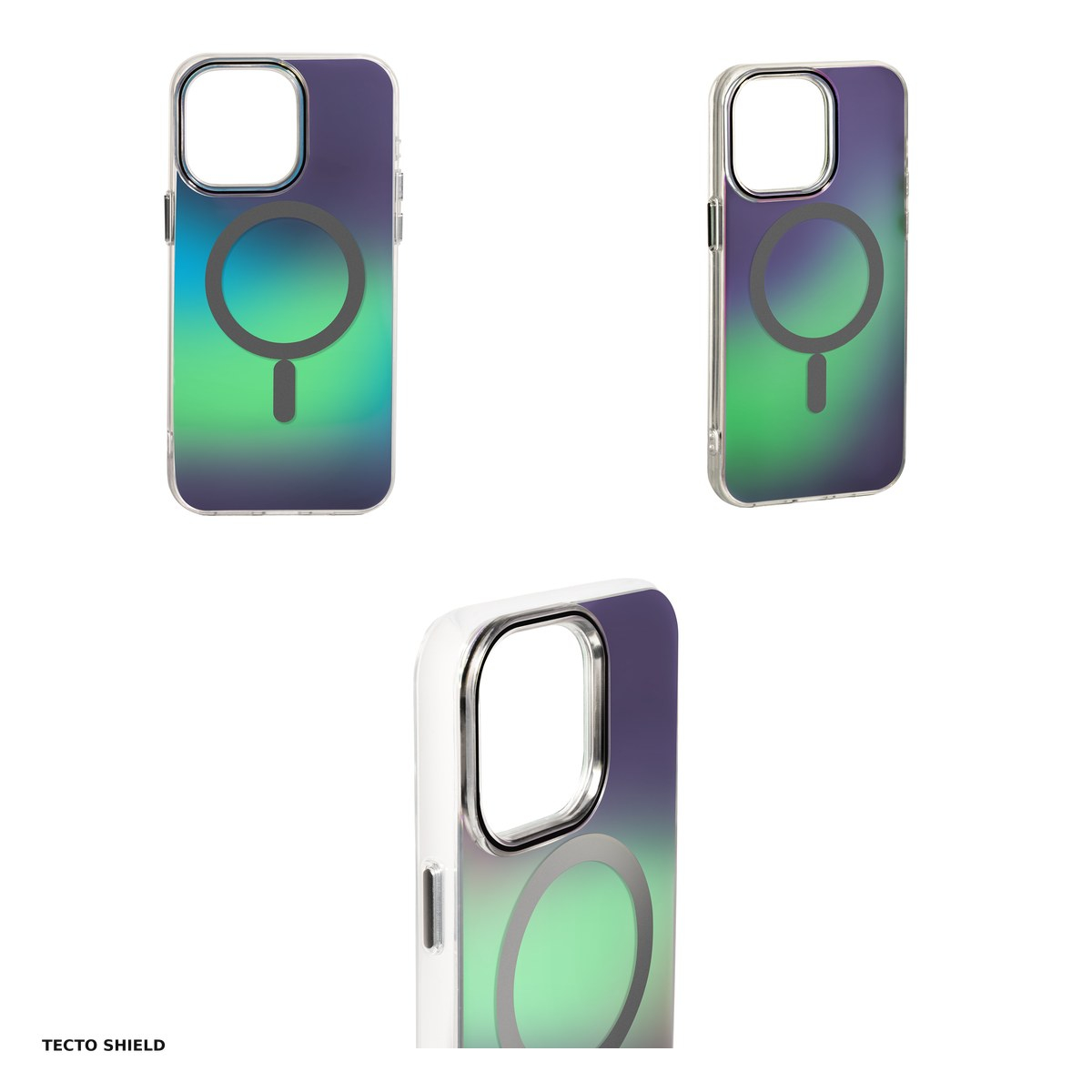 Husa Tecto Shield Aurora pentru Apple iPhone 14 Pro, Carcasa magnetica, Gri [8]