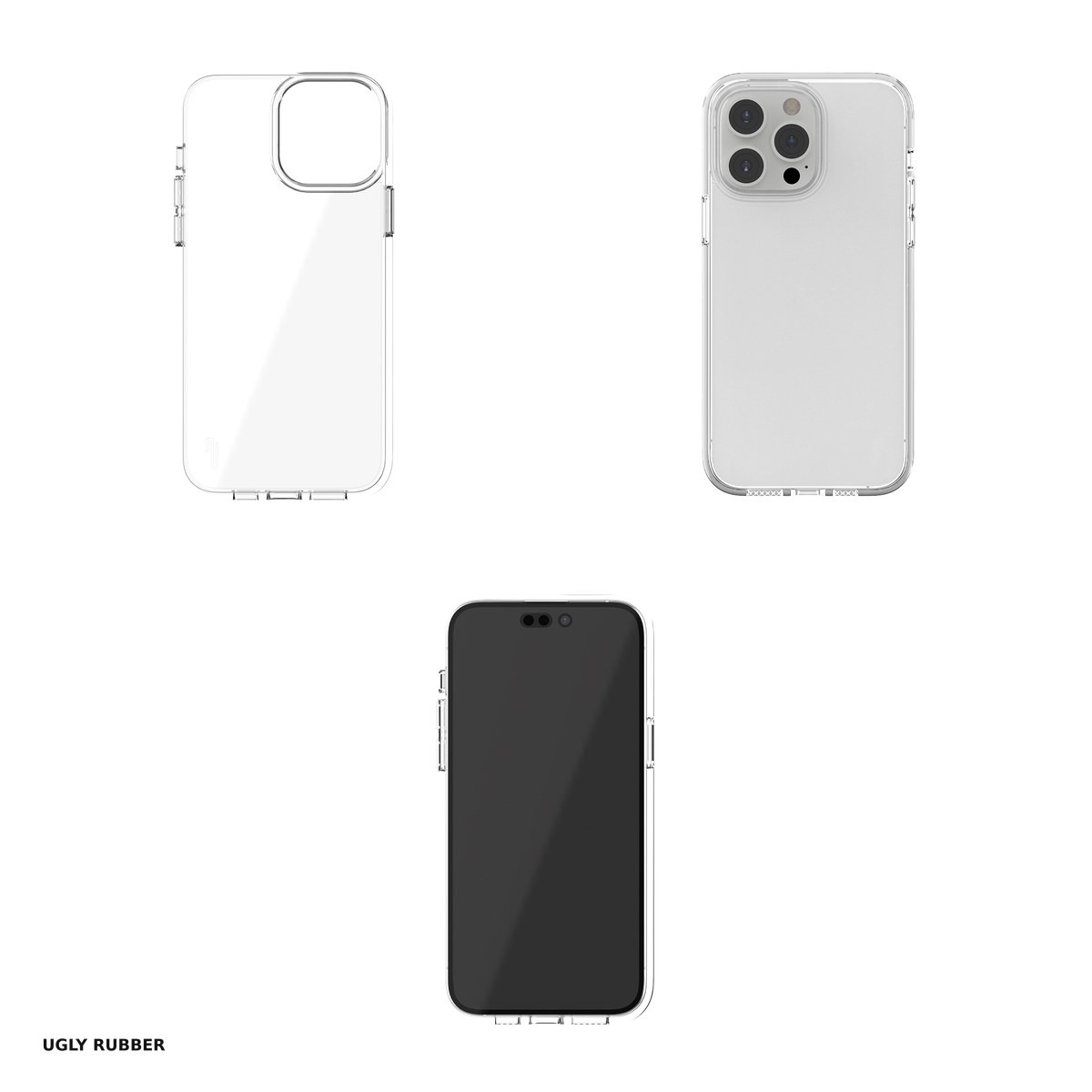 Husa Ugly Rubber Pure pentru Apple iPhone 13 Pro, Carcasa, Transparent [4]