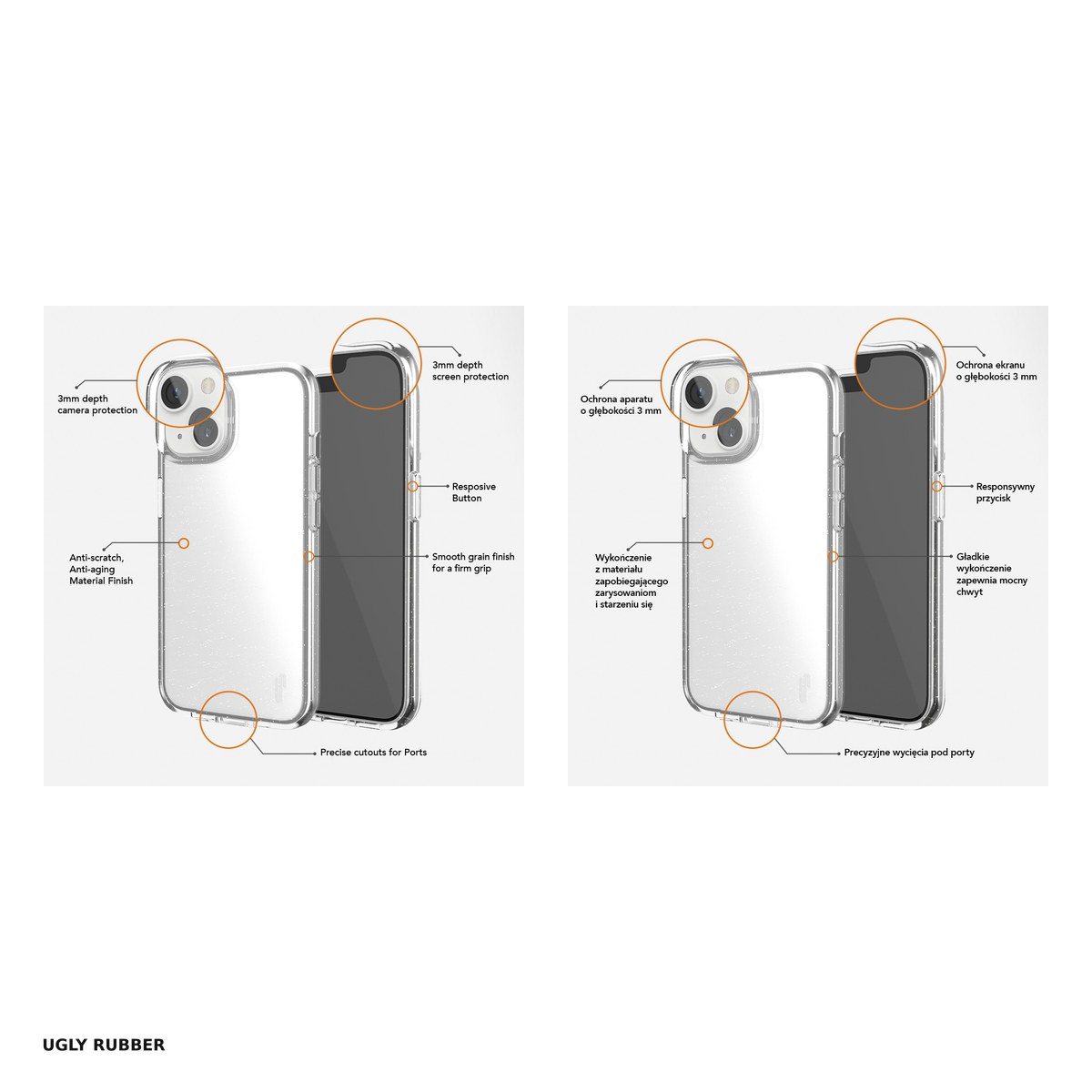 Husa Ugly Rubber Vogue pentru Apple iPhone XR, Carcasa, Transparent [5]