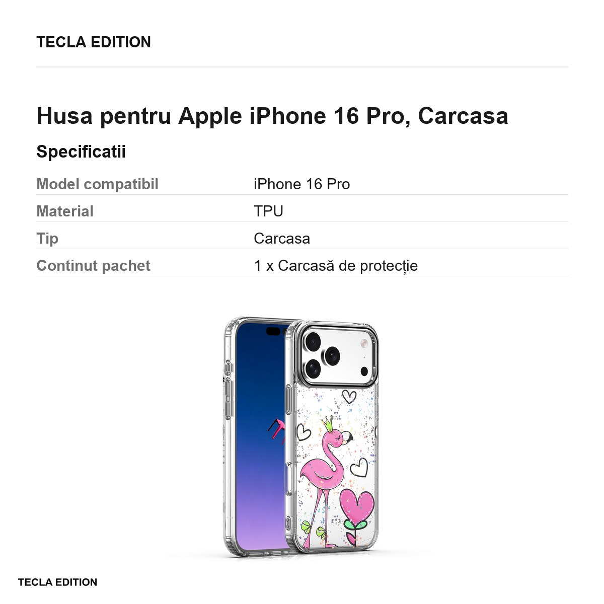 Husa Ultra Trendy Love 2 pentru Apple iPhone 16 Pro, Carcasa, Imprimeu [6]
