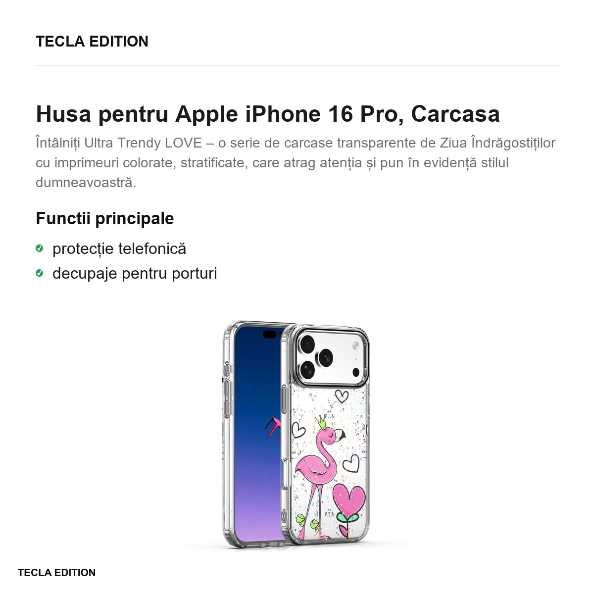 Husa Ultra Trendy Love 2 pentru Apple iPhone 16 Pro, Carcasa, Imprimeu [4]