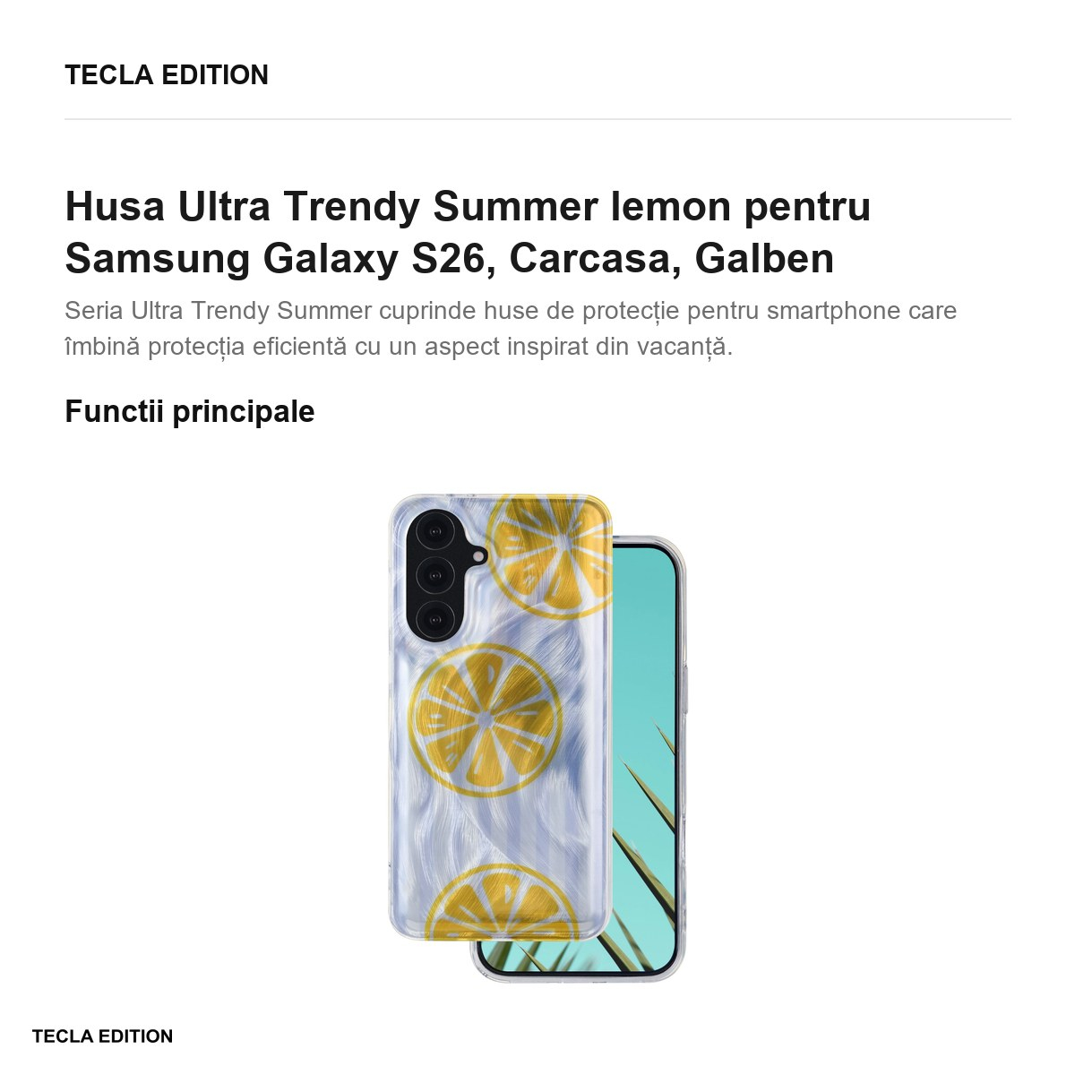 Husa Ultra Trendy Summer lemon pentru Samsung Galaxy S26, Carcasa, Galben [2]