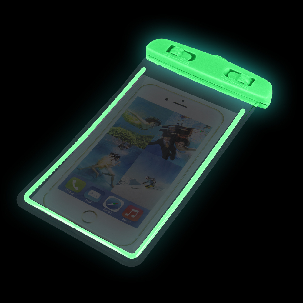 Husa universala impermeabila cu snur de prindere, Waterproof Glow 35279, pentru telefoane 4.8-5.8 inch, verde [4]