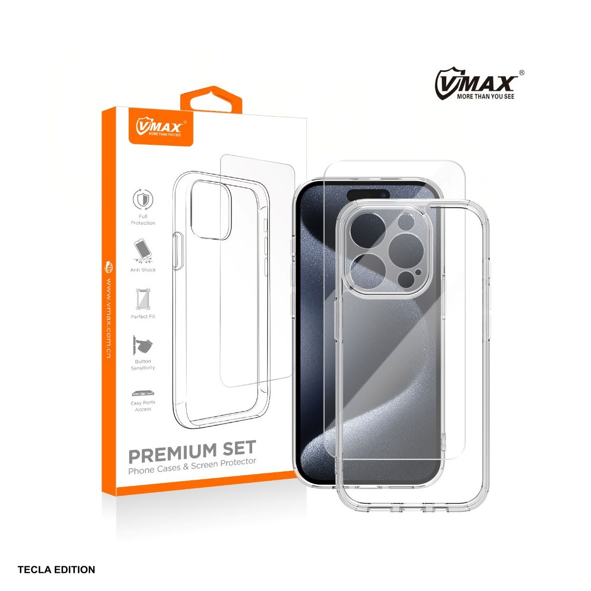 Husa Vmax + glass 2,5d premium pentru Samsung Galaxy S23 Plus, Carcasa, Transparent [4]