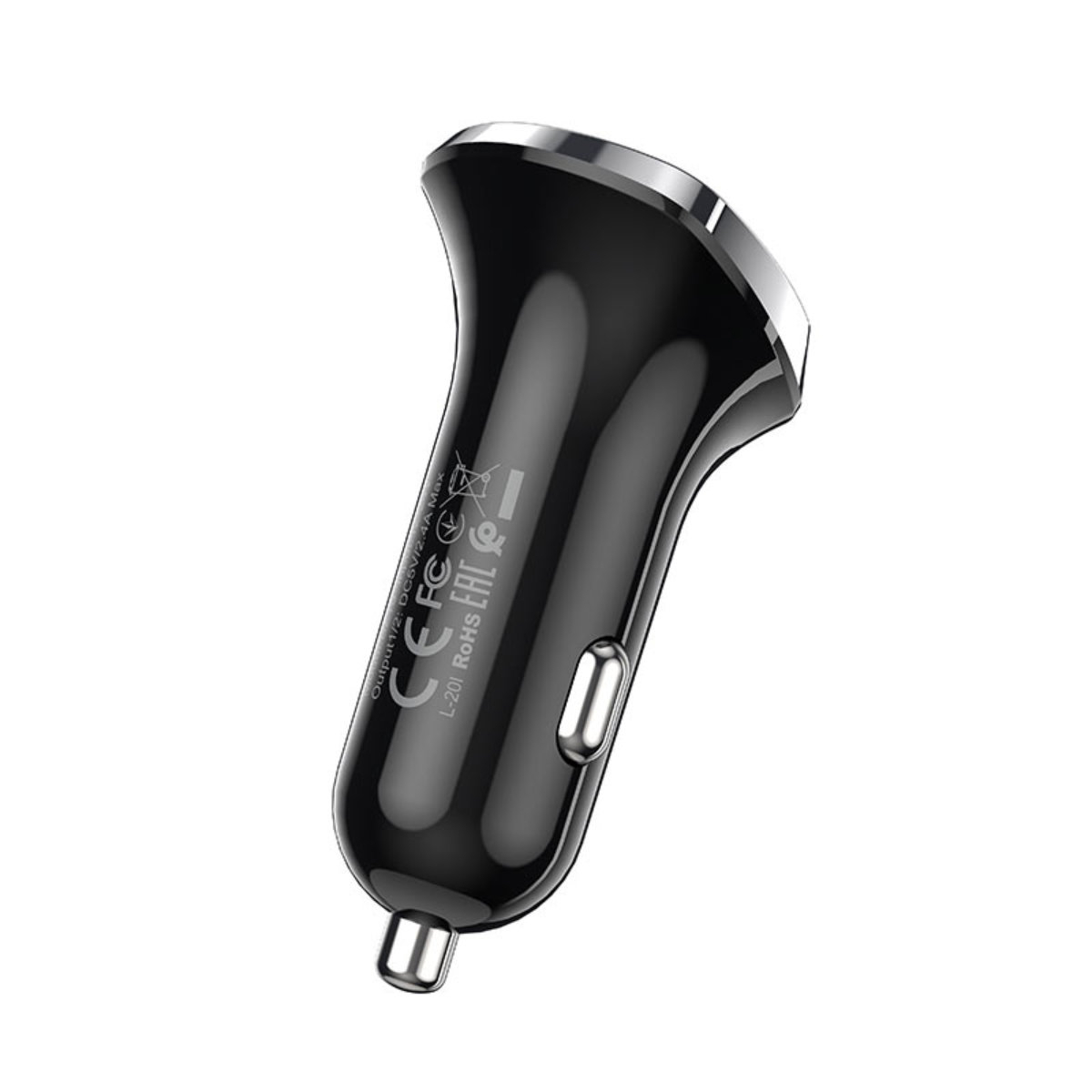 Incarcator auto dual USB, Borofone BZ15, cu afisaj LED, DC 12-24V, 5V 2.4 A, negru [10]