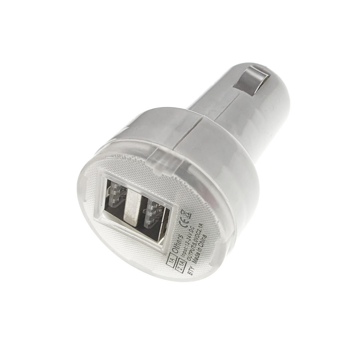 Incarcator de masina, 2xUSB 2.1A si 1A, adaptor USB 5V DC 2.1A, bricheta auto 12-24V DC, alb [6]