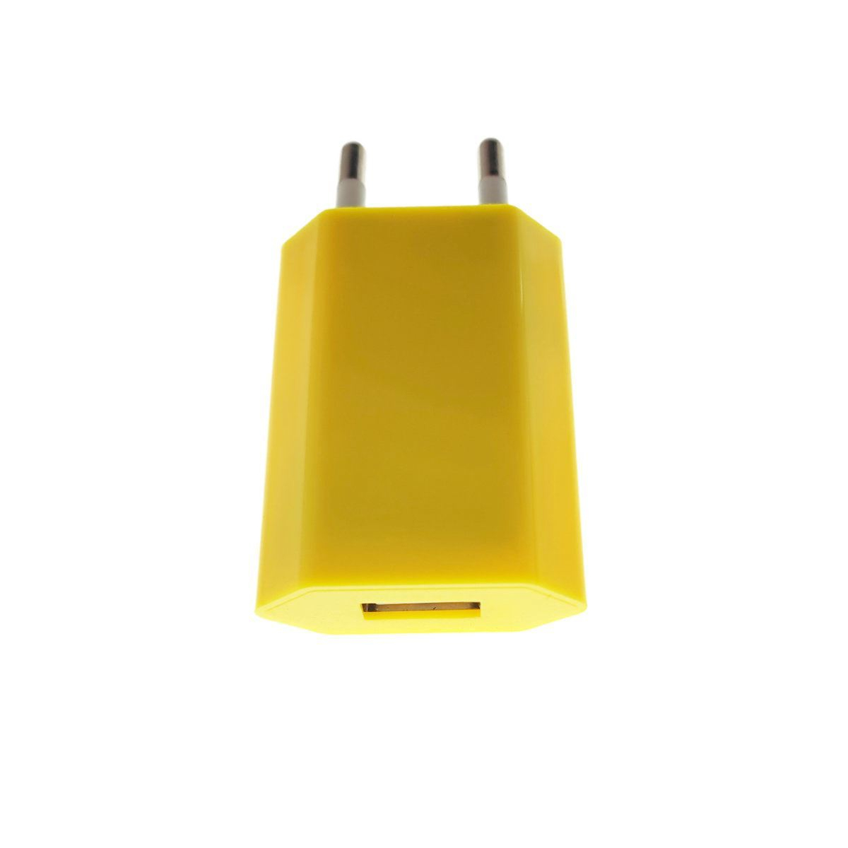Încărcător de perete,adaptor de alimentare USB,1000 mA, galben [5]