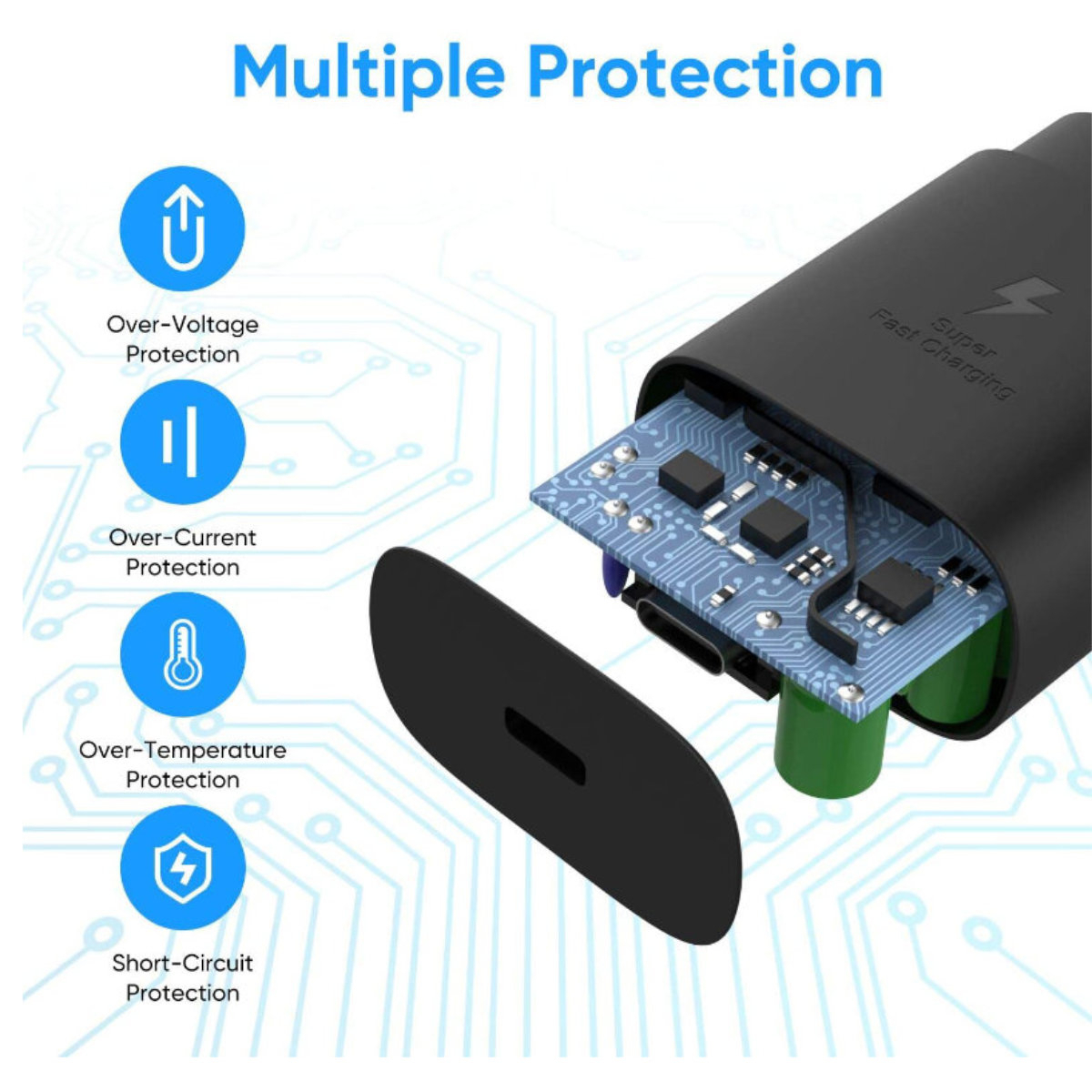 Incarcator la retea cu port USB tip C, 25W, pentru Samsung, EP-TA800, Super Fast Charging, 5-9V, PD, in blister, negru [8]