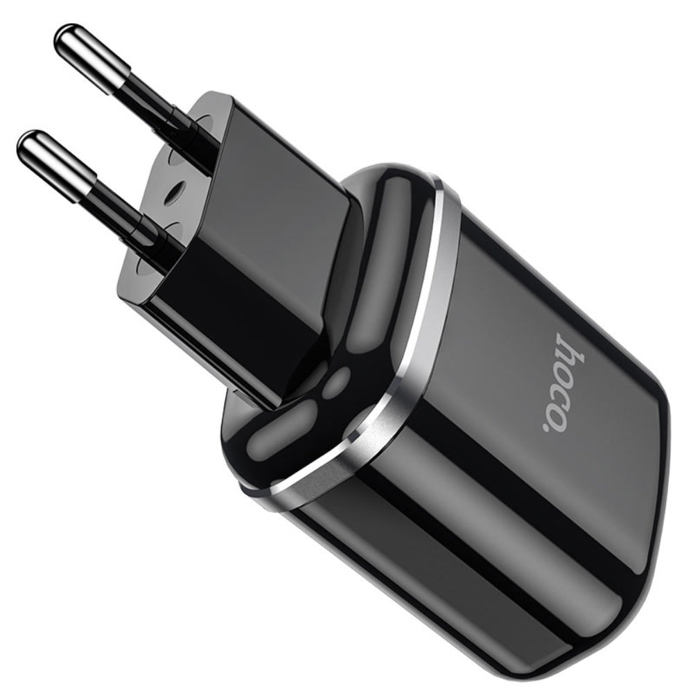 Incarcator priza EU, HOCO N4 Dual Ports Fast Charge, 5V / 2.4 A, 2 porturi USB, negru [11]