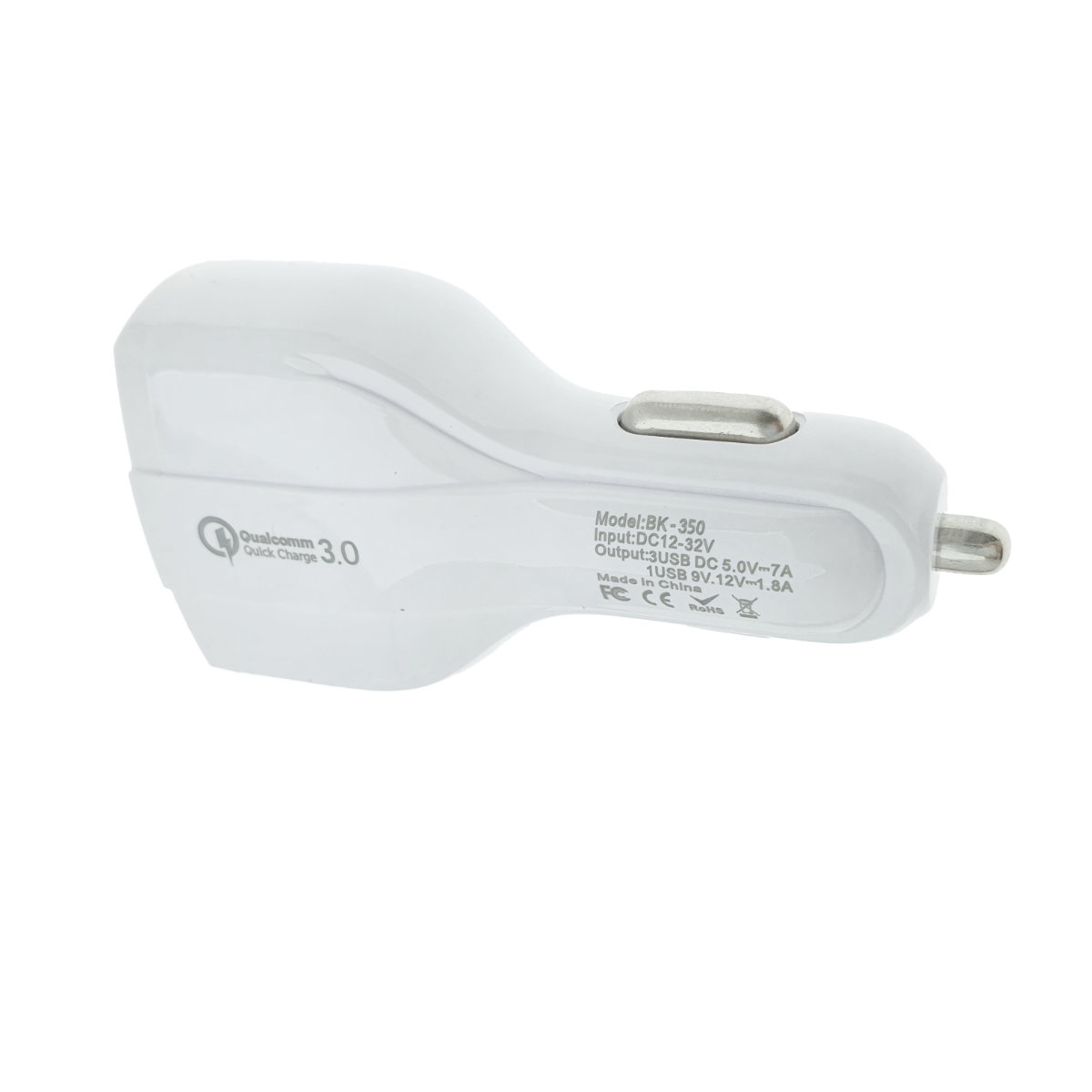 Incarcator rapid auto 35W, cu 3 porturi, USB tip C, USB QC 3.0 si USB 3.5A, 12 - 32 V, cu protectie, alb [5]