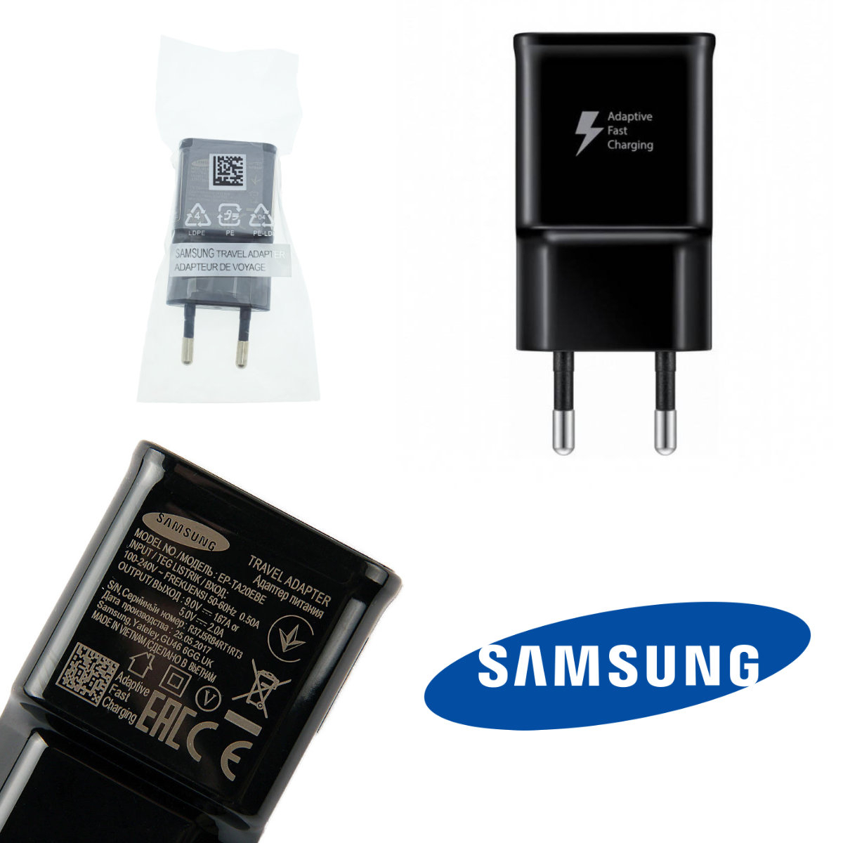 Incarcator rapid priza retea la 1 x USB, Samsung EP-TA20EBE Adaptive Fast Charging, 5V 2A, negru [4]