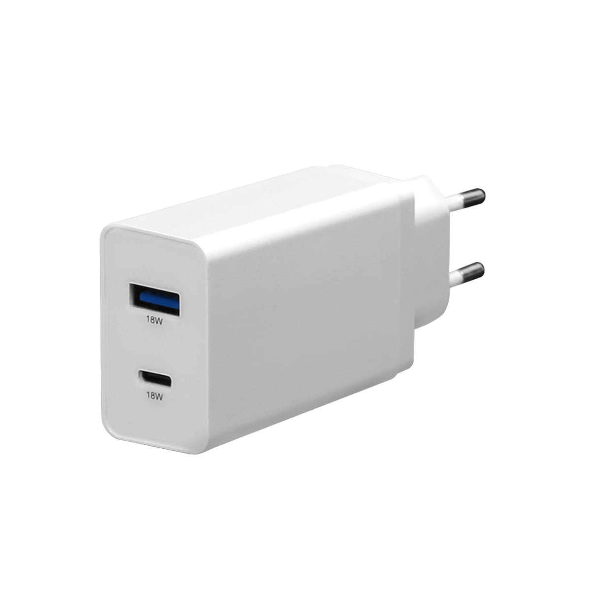 Incarcator retea 18W 3A, Platinet 45480, QC3.0 PD3.0 , porturi 1 x USB si 1 x USB tip C, intrare curent 100 - 240 V, alb [1]