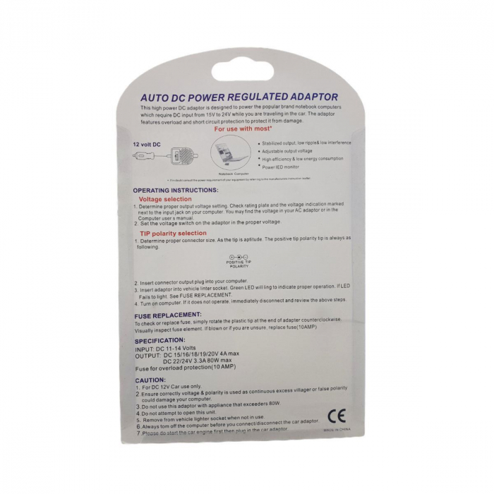 Incarcator universal 80W,auto,cu adaptoare,EWDD8040,de alimentare laptop [4]