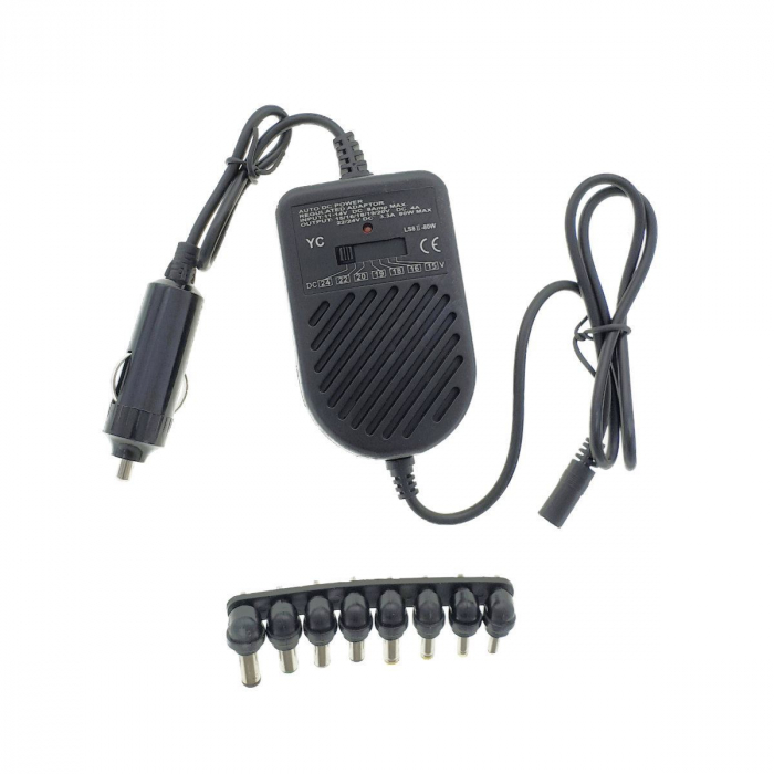 Incarcator universal 80W,auto,cu adaptoare,EWDD8040,de alimentare laptop [2]