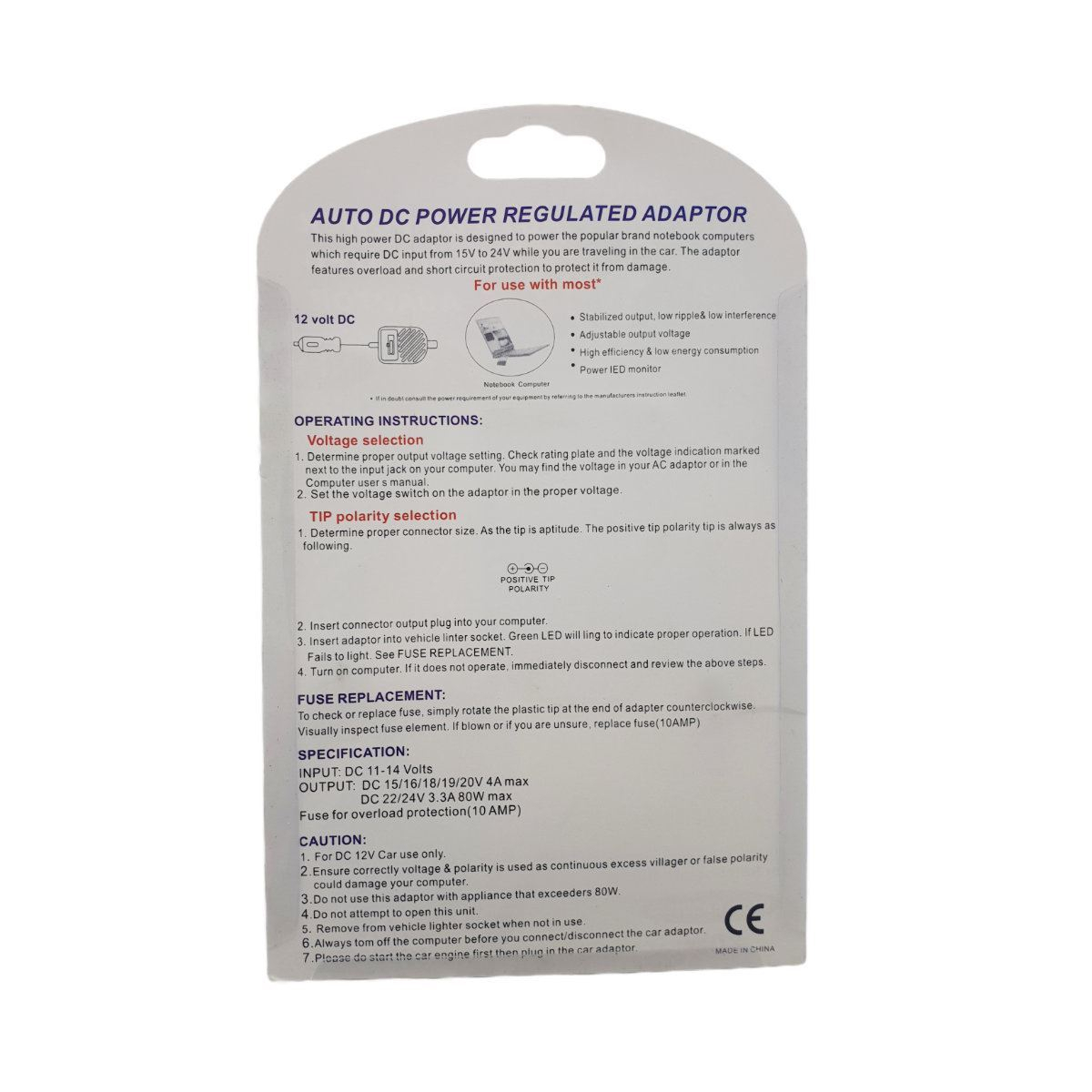 Incarcator universal 80W,auto,cu adaptoare,EWDD8040,de alimentare laptop [9]