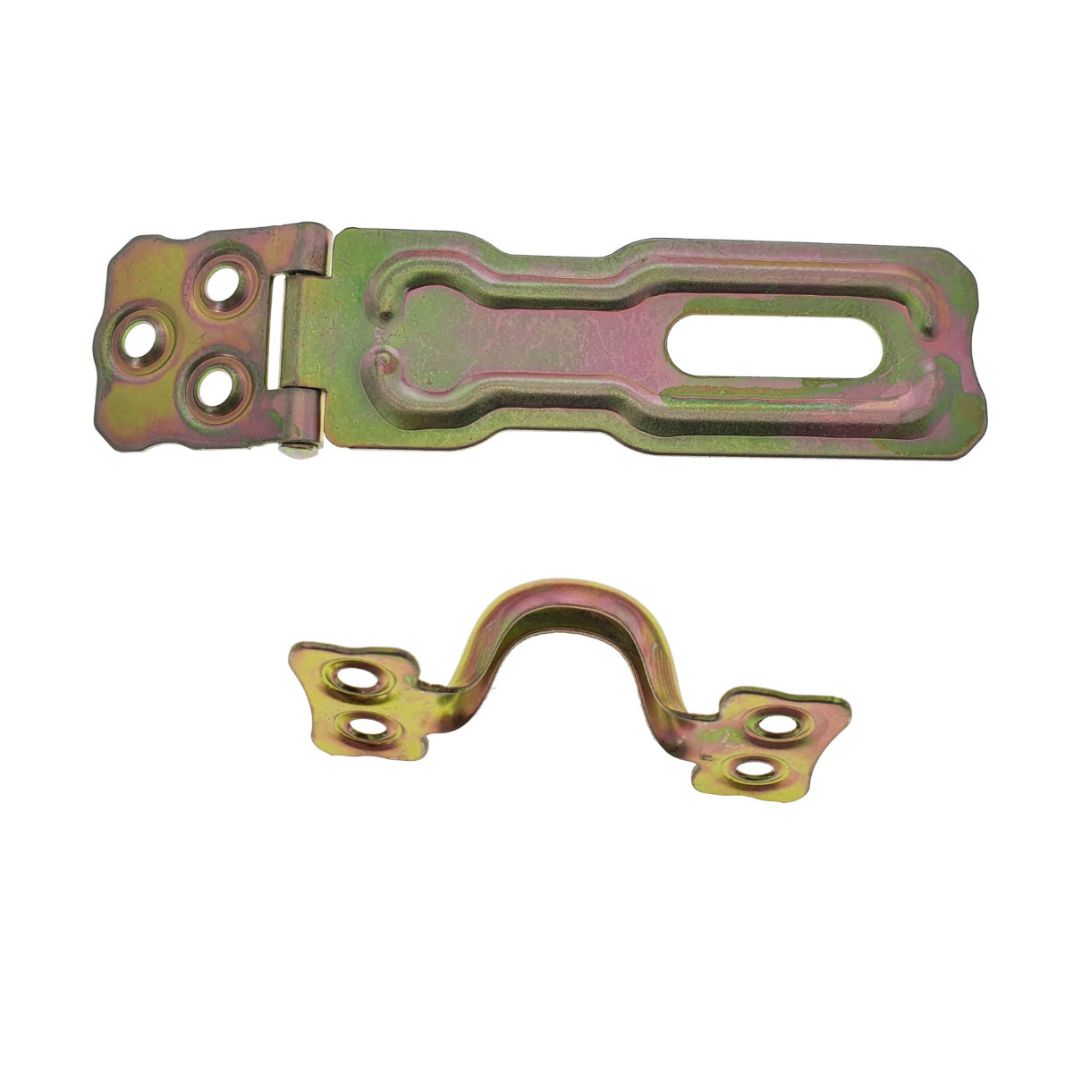 Incuietoare aplicata, cu ochi de blocare pentru inchidere cu lacat, 112x31mm, zincata [4]