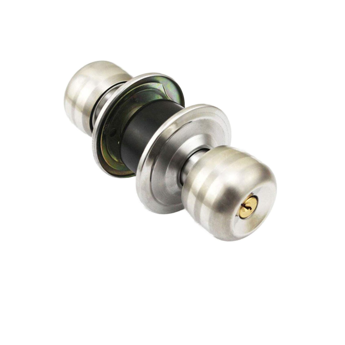 Incuietoare de usa cu manere rotunde, ZQ-5831, FAM-65852, 3 chei, sistem anti-blocare, din otel, set complet, nichelat [1]